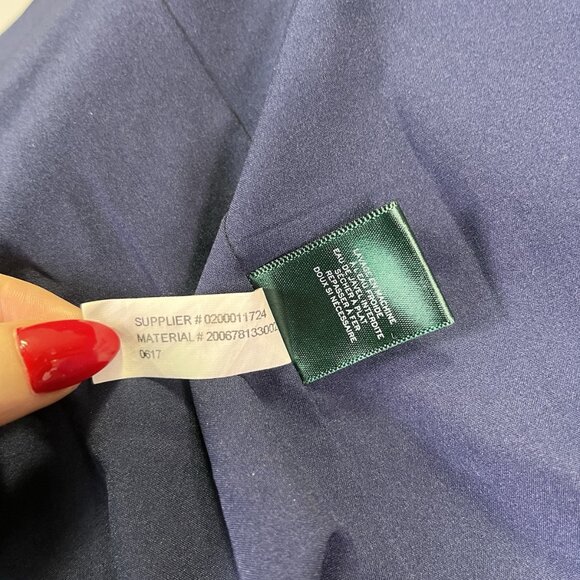 Lauren Ralph Lauren Blazer Jacket Zip Up Twill  Navy Blue Career Business Sz 10 - Picture 9 of 9